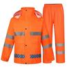High-Visibility Raincoat & Pants Set: Road Duty Rescue Suit for Traffic Safety and Security.
