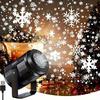 New Year Snowflake Outdoor Projection Light USB Pattern Rotating Light Decorative Ambient Light Christmas Holiday Bar KTV Stage Light