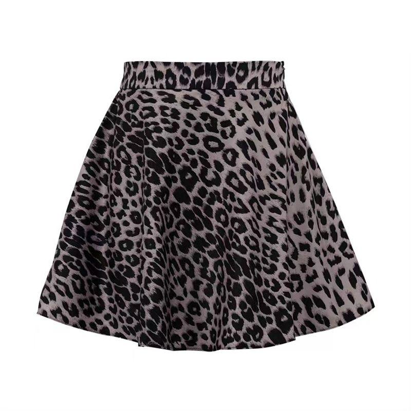 

Модный ветер Новая мода Сексуальная юбка с леопардовым принтом Юбка с леопардовым принтом с высокой талией Brown L