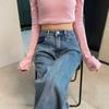 Spring and Autumn Women's Jeans Vintage Nostalgia Loose Wide Leg Pants Casual Straight Pants