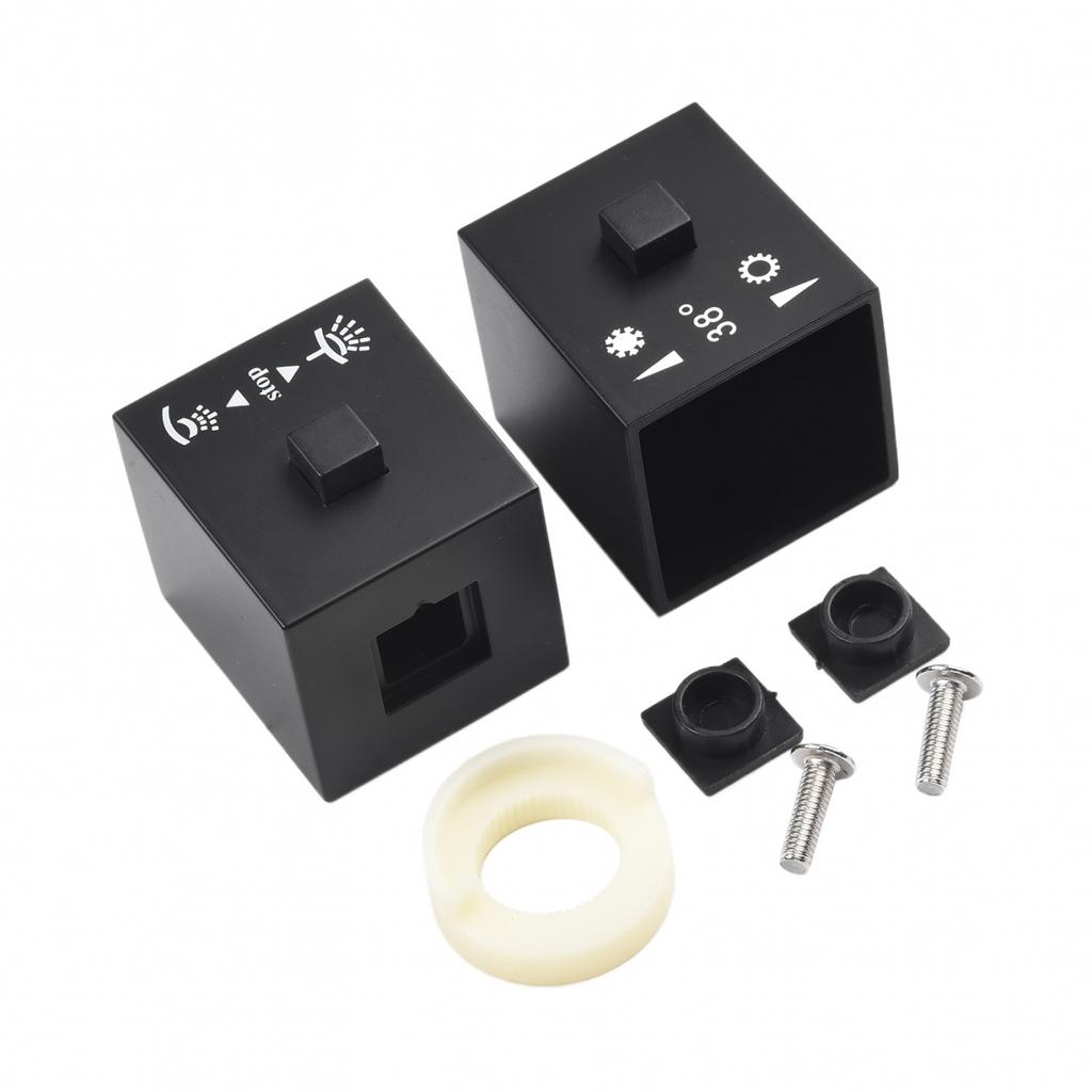 Premium Black Thermostatic Handle Knob for Precise Shower Temperature Control