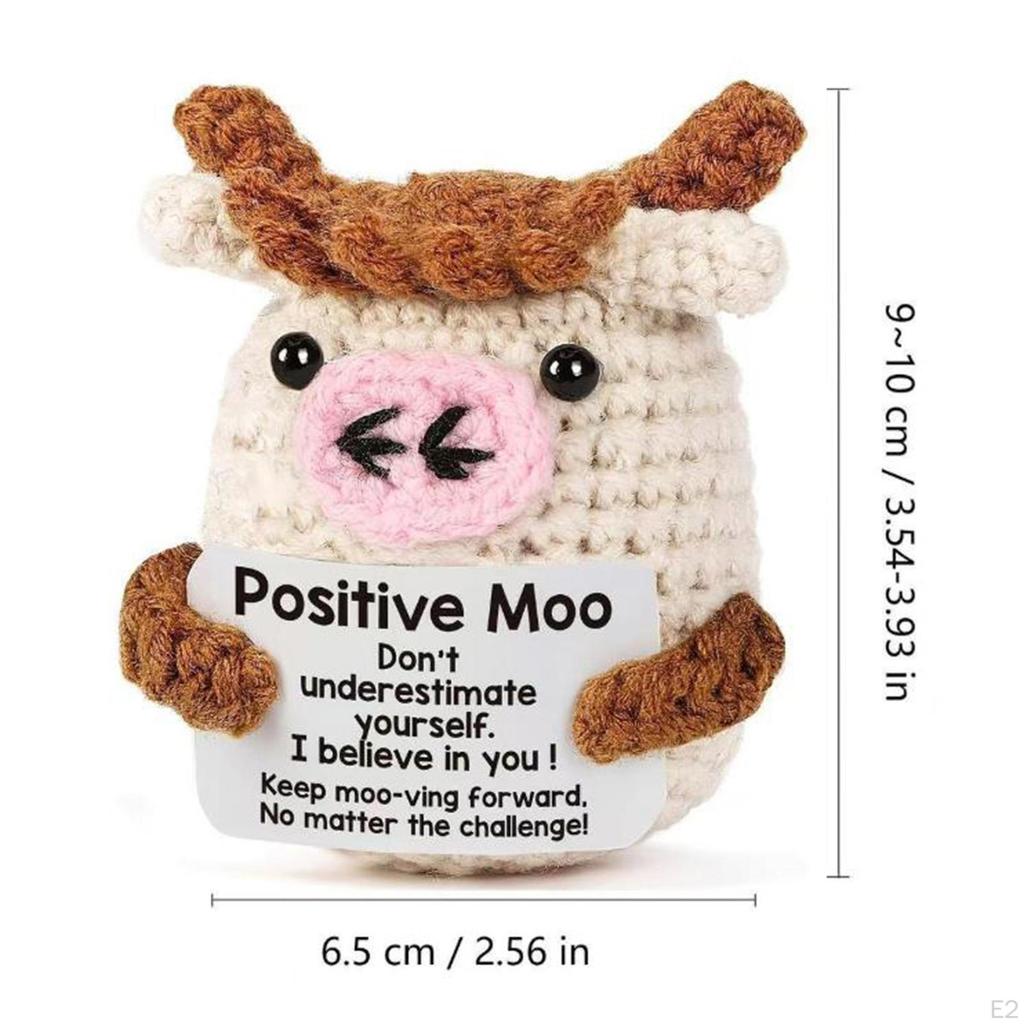 Cow Knitted Doll Office Decor Knitting Pendant Mini Decoration Small Lovely Gift Toy Birthday