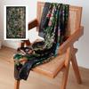 Flower Sea Dream Black New Premium Silk Double-sided Same Color Beach Silk Scarf Sunscreen Shawl