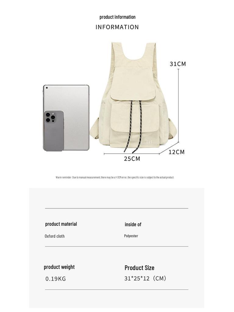 Korean-Style Large Capacity Drawstring Backpack for Outdoor Sports & Casual Use