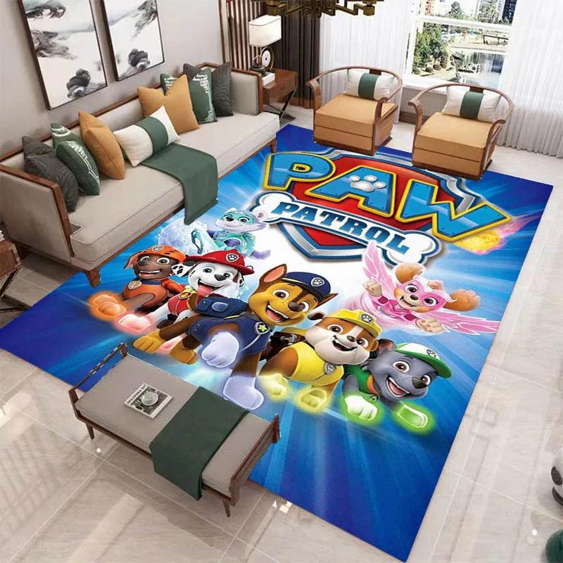 3D Cartoon PAW P-Patrol Printed Carpet Living Room Bedroom Carpet Non-slip Carpet Home Bedroom Decor Area Rug Birthday Gift