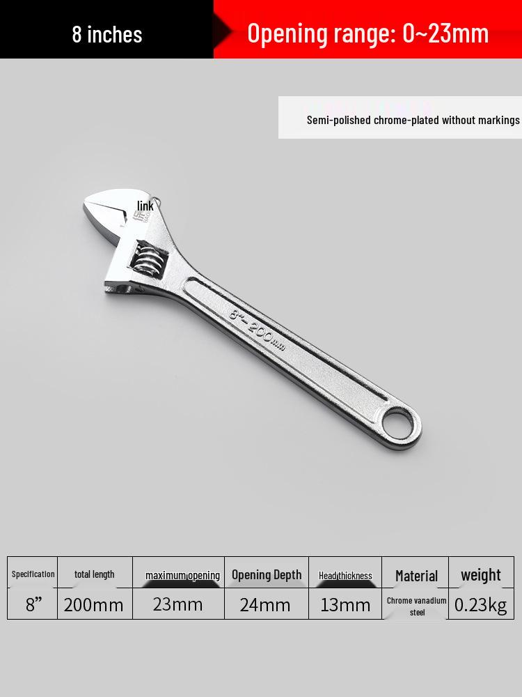 Universal Multifunctional Adjustable Wrench Set - Large Opening and Small Wrench Included