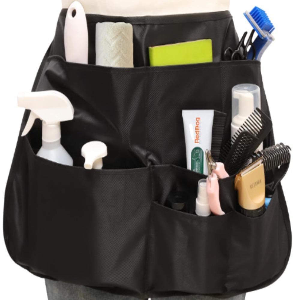 New Multiple Pockets Home Cleaning Apron Waterproof Multifunction Barber Half Apron Portable Outdoor Pet Grooming Apron