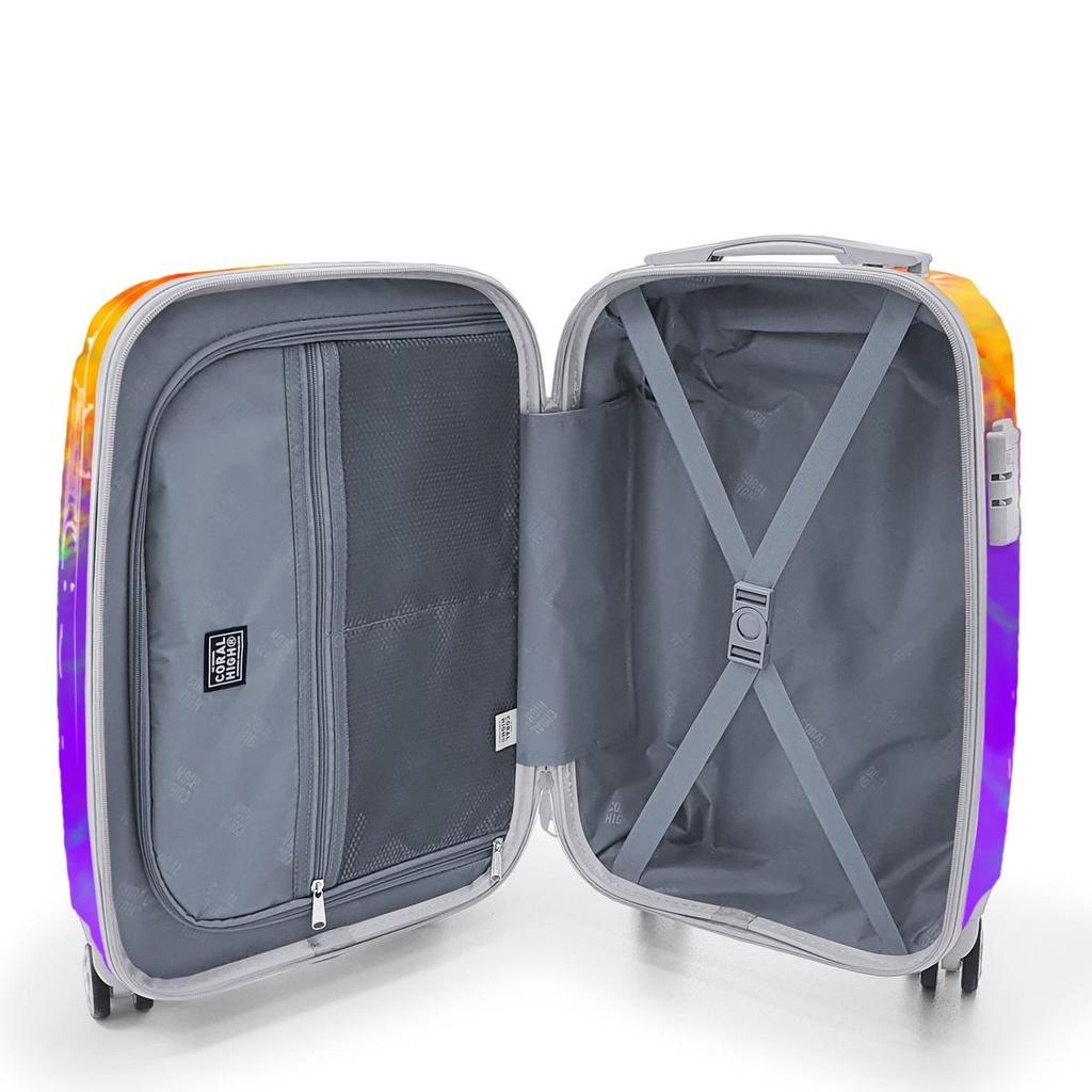 coral high Barevný vzorovaný kufr velikosti kabiny (50 cm) 16536