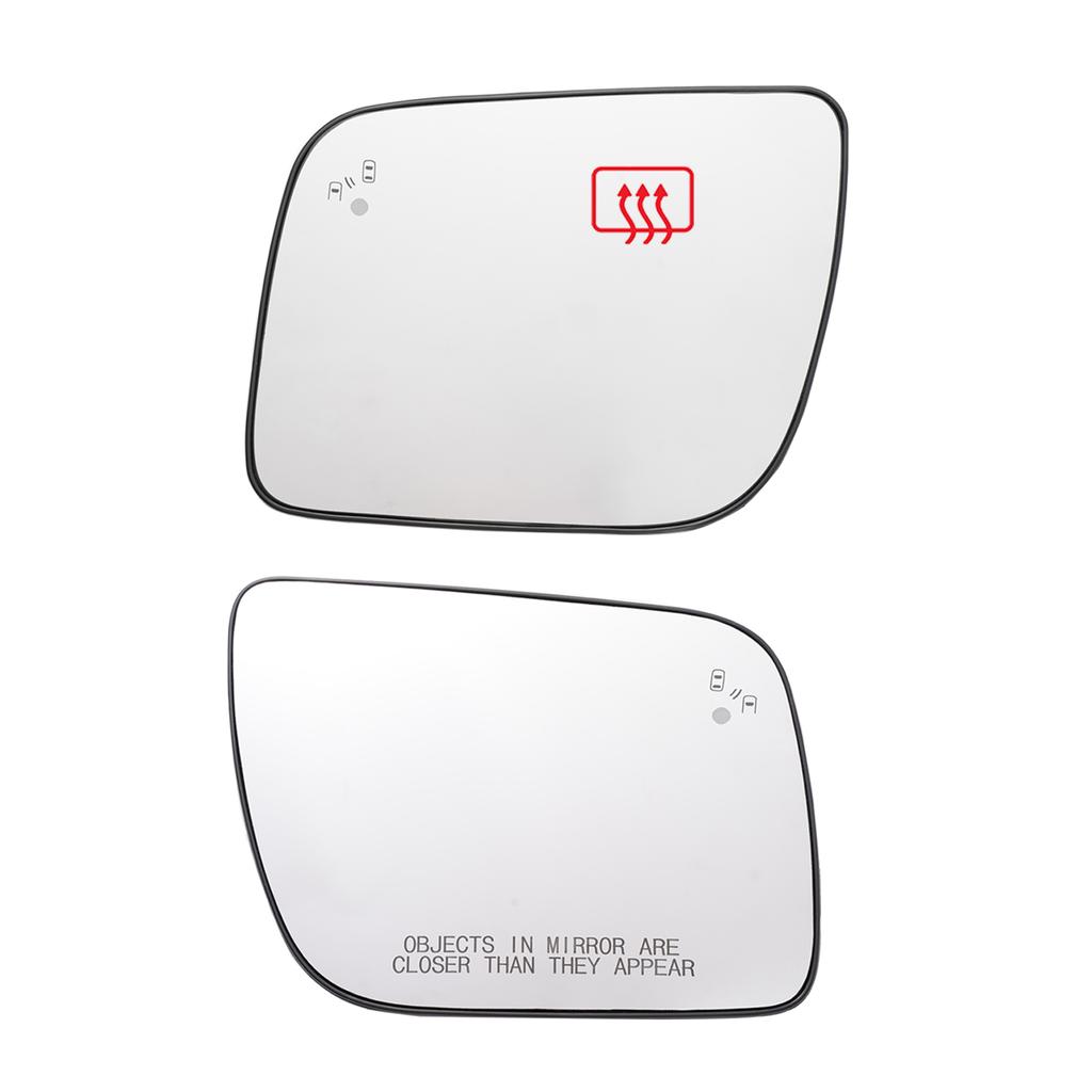 Driver And Passenger Side Mirror Glass Fit For Ford Explorer 2011 - 2019 With Blind Spot Heated Function Waterproof Large Vision