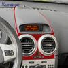 Echter Weicher Karbonfaser-Aufkleber für Opel Corsa 2007 2008 2009 2010 2011 2012 2013 2014 Auto Mittelkonsole Lüftungsschlitz Zeitanzeige