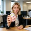 Langsomt stigende Butt Peach Klemmelegetøj med Smilende Blomst Blød PU Fidget til Stresslindring Sød Afslapnings Gadget til Børn Voksne