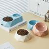 Double Dog Cat Bowls Food Water Feeder Non-Slip Pet Feeding Bowl for Small Medium Dogs Cats Puppy Kitten Durable Pet Dish