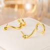 925 Sterling Silver Snake Engagement Small Stud Earrings For Women Wedding Luxury Jewelry Ladies Accessories Prevent Allergies
