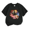 Kids Boys Girls Round Neck Short Sleeve 100% Cotton T-Shirt Cute Chibi Sailor Team Printed Casual Comfortable Crew Neck Tee for Daily Summer Wear