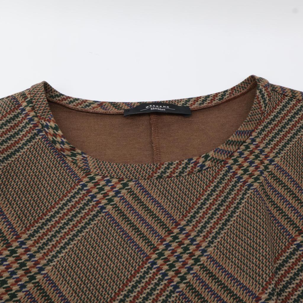 Max MaraWEEKEND 56260523 Brown Gun Club Check Ribbon One Piece Dress XS BrownUsed