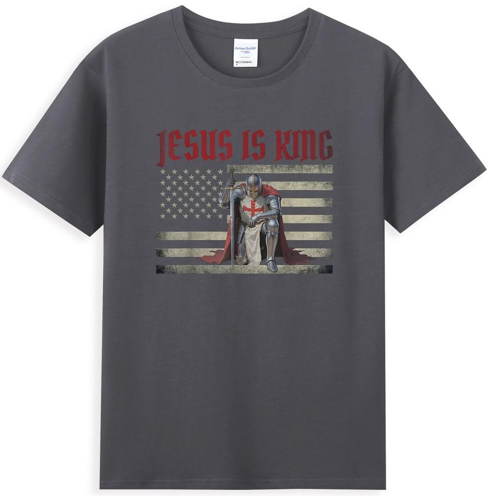 Jesus Is King Knight Templar Crusader Christian March TShirt