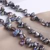 1String, Black Natural Freshwater Pearls, Baroque Irregular Pearl Beads, 6-9mm, for DIY Jewelry Making, Unique Birthday Party Wedding Crafts, 36cm