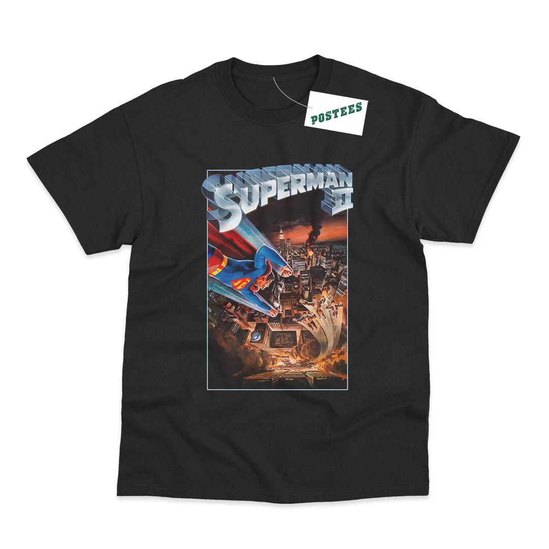 Retro Movie Poster Inspired By Superman II DTG Printed T-Shirt 2XL