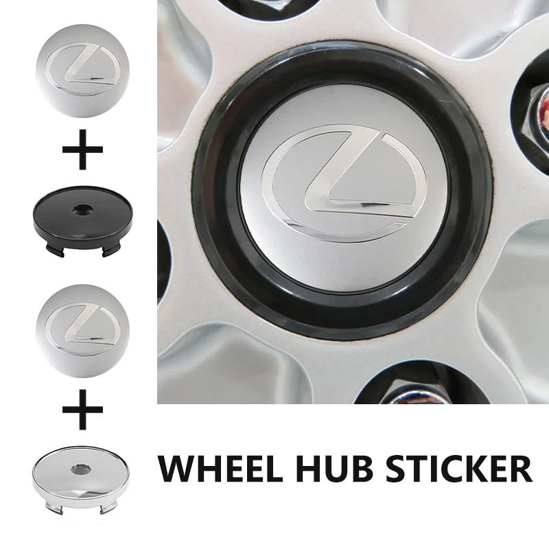 For Lexus 4pcs Car Badge Wheel Center Hub Cap Cover Accessories Auto Styling RX350 IS250 CT200h ES250 ES300h NX300h IS200 GS300