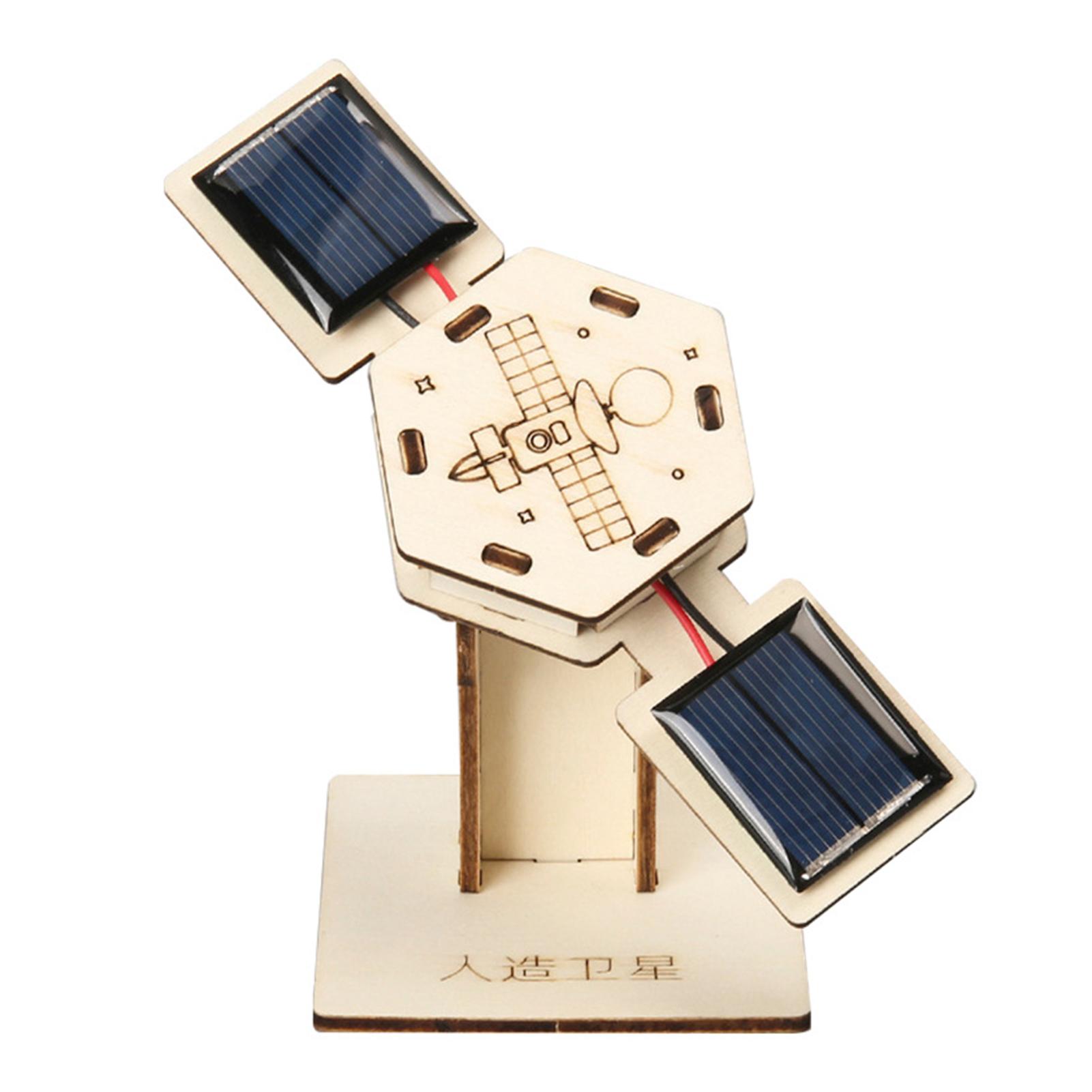 

Solar Satellites Model Hand-made Wooden Physics Toy Present For Space Lover