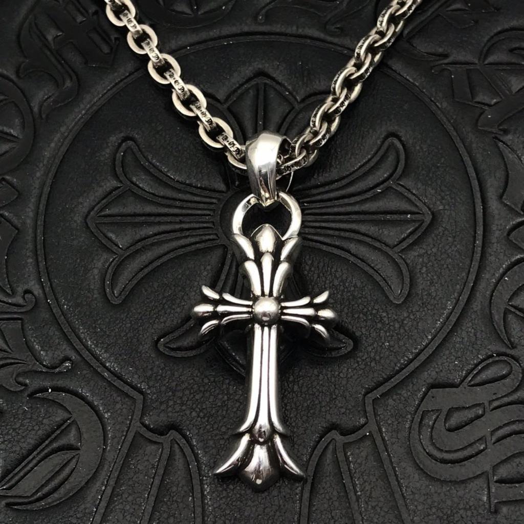 Chrome Hearts Silber Punk Kugel Anhänger Buchstaben Kette Halskette