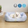 Washable Cooling Square Dog Bed with Reversible Seat Cooling for Dogs and Cats Solid Cushion, (Medium, Blue)