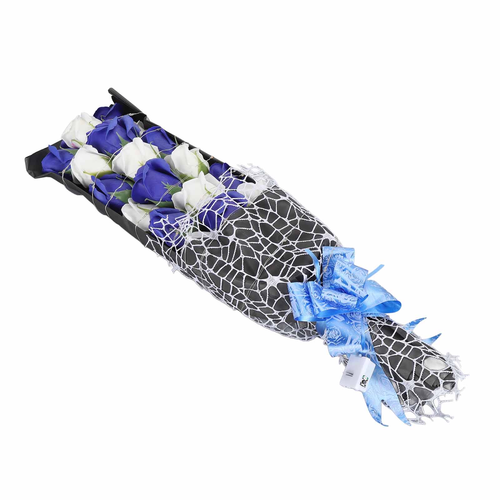 

Light Up Artificial Flowers Lifelike Fake s Bouquet Decorative For Flowers with LED Light String for Wedding Birthday