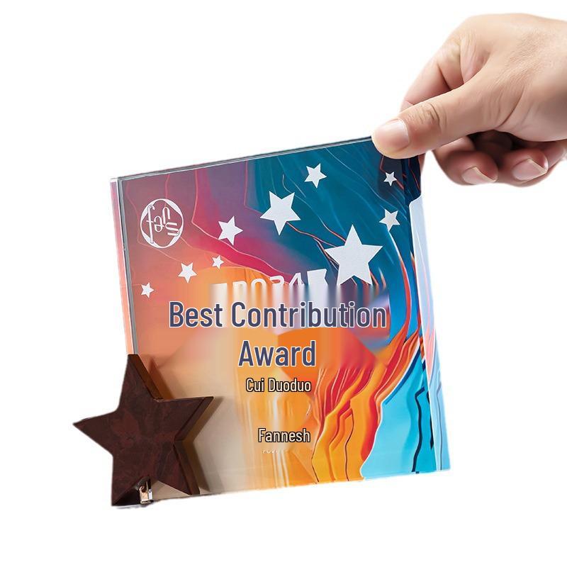 Marble Crystal Trophy for Outstanding Individual Recognition - Custom Engraving Available