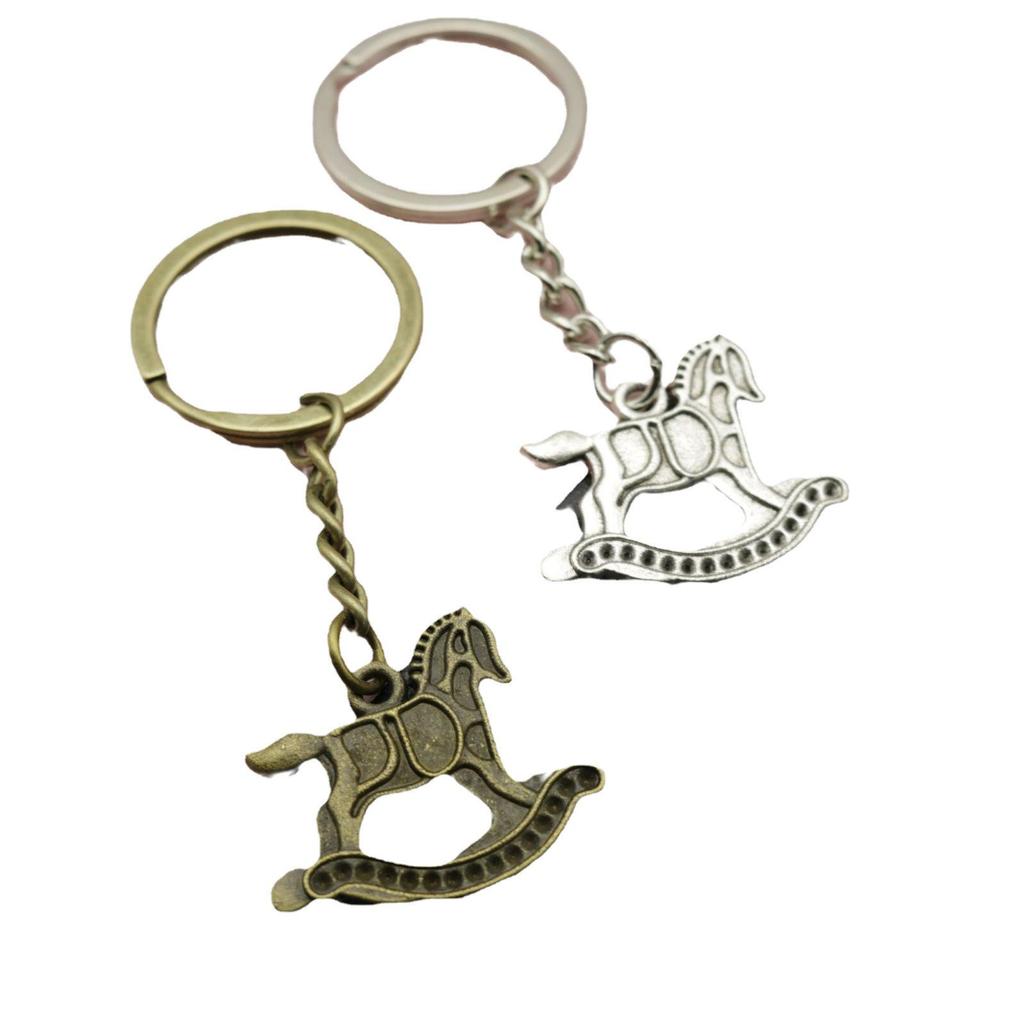 Popular Simple Wooden Horse Keychain Pendant