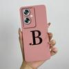 For Oppo A79 Case OPPO A79 5G Phone Case Oppo A79 Cover OPPO CPH2553 Cute Initial Letters Square Silicone Shockproof Back Cover