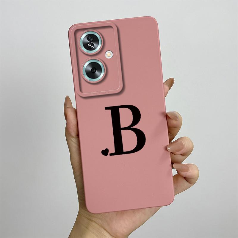 For Oppo A79 Case OPPO A79 5G Phone Case Oppo A79 Cover OPPO CPH2553 Cute Initial Letters Square Silicone Shockproof Back Cover