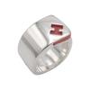 HERMES  #8(JP Size)  Ring Silver/Orange Silver925 Women