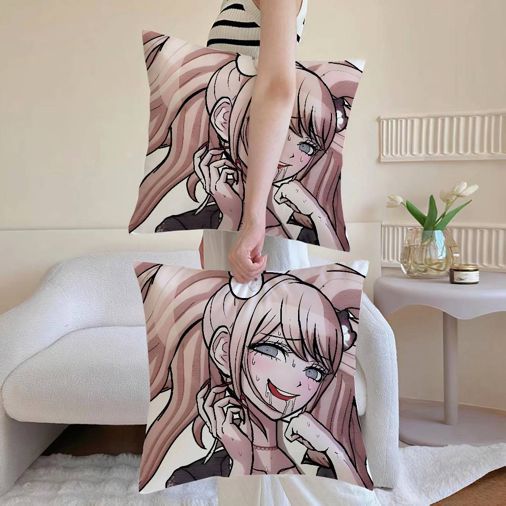 J-Junko Enoshima Pillow Case Sofa and Living Room Decorative Cushion Covers Dust-proof and Mite-proof Invisible Zipper