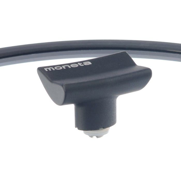 Couvercle vendu seul moneta - 0004124516 - couvercle plat, bord en silicone et poignee pour loupe 16 cm