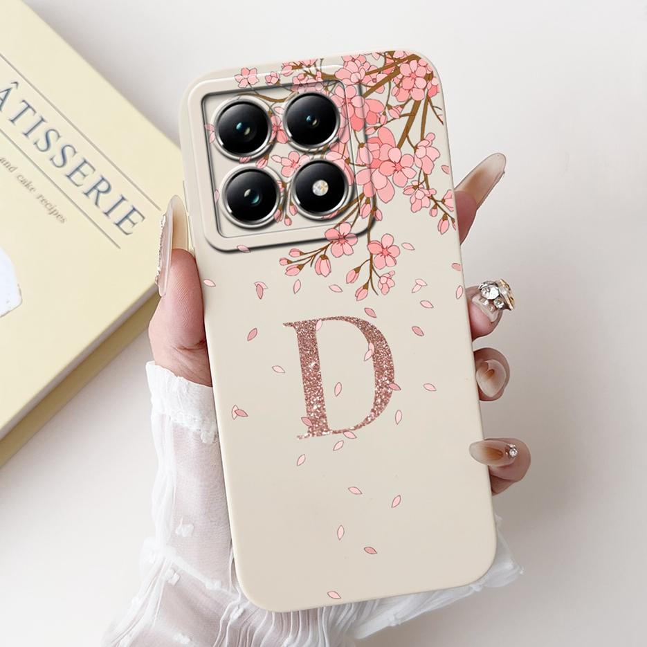 For Xiaomi Mi 14T Pro Cute Crown Letters Cover Soft Silicone Shockproof Phone Case For Xiaomi 14T Pro Mi14T 5G Shell 6.67'' Bags