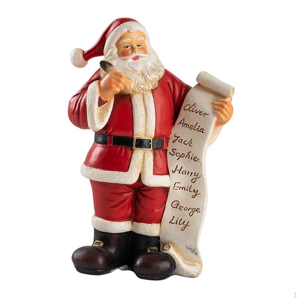 Christmas Santa Figurine 17.5cm Decorative Home Decor Traditional Decoration Holiday