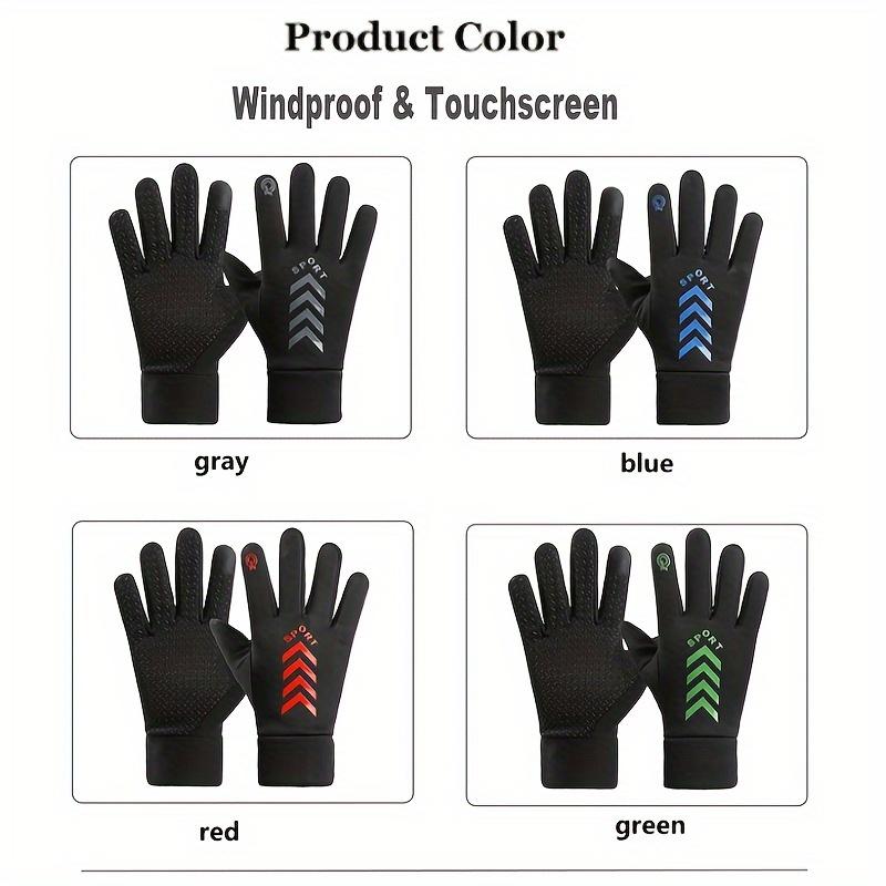1 Pair of Waterproof and Cold Resistant Gloves with Anti Slip Touch Screen Function, Very Suitable for Outdoor Activities