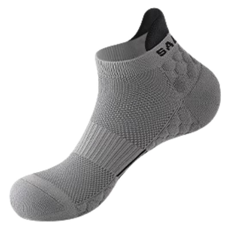

Мужские носки для бадминтона, Профессиональные летние короткие носки для бега, марафона, Мужские спортивные полотенца, Нескользящие баскетбольные носки 1 pair серый