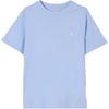 Polo Embroidered Solid Color Crew Neck Short Sleeve T-Shirt Kids Tops Light-Blue 323832904-082