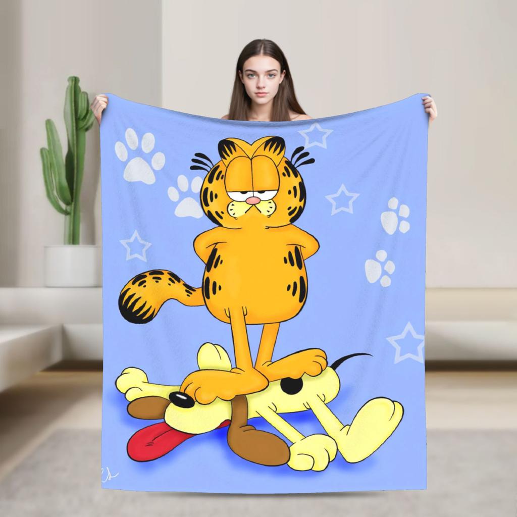 G-Garfields Blanket Soft Novelty Plush Throw Blanket For Children Living Room Flannel Bedspread Bed Cover
