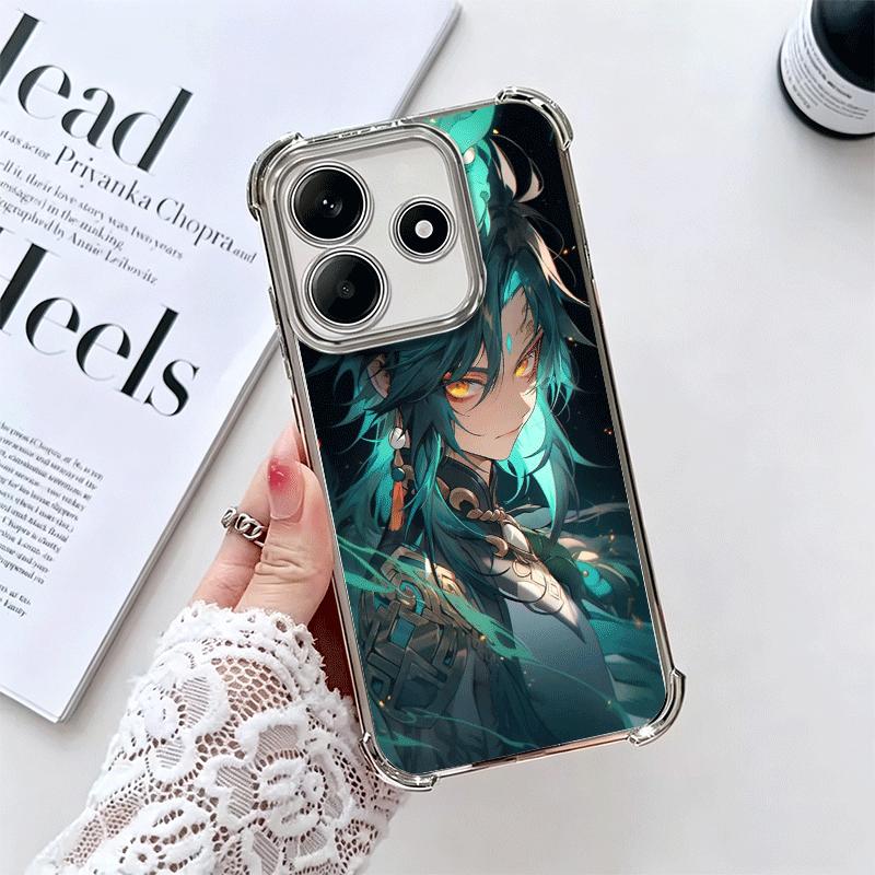 Genshin Impact Xiao Plating Phone Case For Xiaomi Redmi Note 14 15 Pro Plus 13 12 11 11S 11T 10 9S 9 5G Anti-Fall Airabag Cover