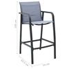 VidaXL 4x Chaises de Bar de Jardin Siège de Comptoir Chaise de Balcon Siège de Patio Chaise d'Extérieur Terrasse Salle à 48119