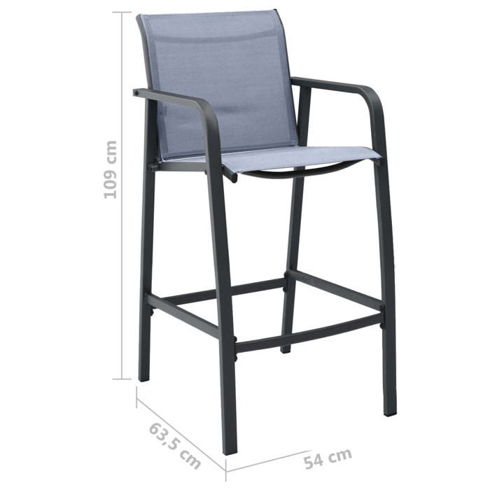 VidaXL 4x Chaises de Bar de Jardin Siège de Comptoir Chaise de Balcon Siège de Patio Chaise d'Extérieur Terrasse Salle à 48119