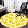 1pc Flower Pattern Office Round Area Rug,  Mat Suitable For Office, Under Office Chairs Bedroom Living Room Home Decor, Room Deco