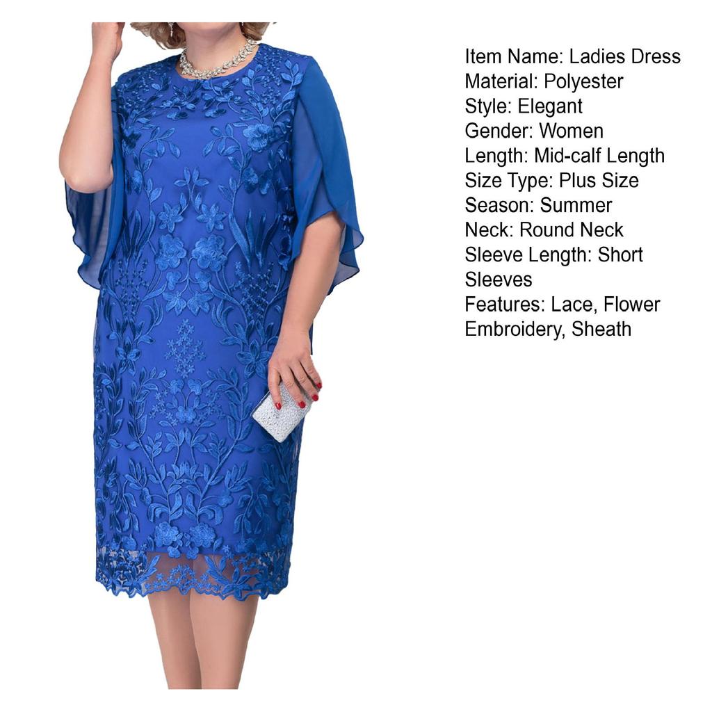 Floerns Abito Corto Donna Plus Size – Scollo A V Profondo, Manica Farfalla, Stampa Floreale, Taglie Forti (L-4XL)