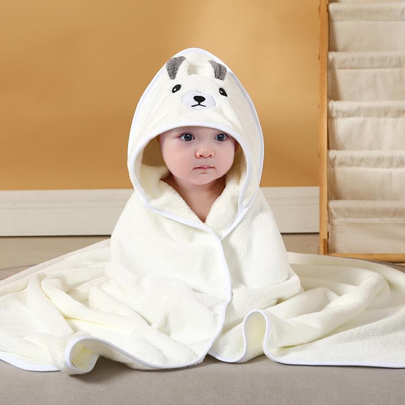 80x80cm Baby Bathrobe with Hat Cape Wholesale Maternity Pack and Bedding Soft Furry Bathing Hood Baby Quick Drying Blanket 80x80cm