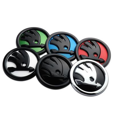 Skoda 2025 Fierbinte 8/9/10cm Emblema Mașină Capotă Față Insignă Sticker Portbagaj Spate pentru Skoda Octavia Rapid Fabia S Logo Superb KAMIQ Kodiaq