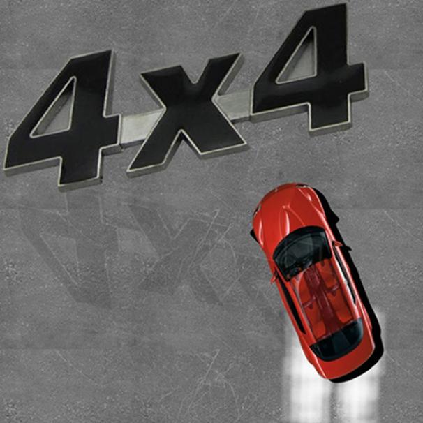 Bil metall 3D 4x4 förskjutningsmärke Lastbil Auto Motor Sticker Dekoration Dekal