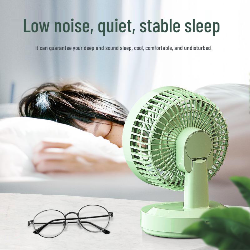 Rechargeable Silent Desk Fan with USB for Dorm or Home