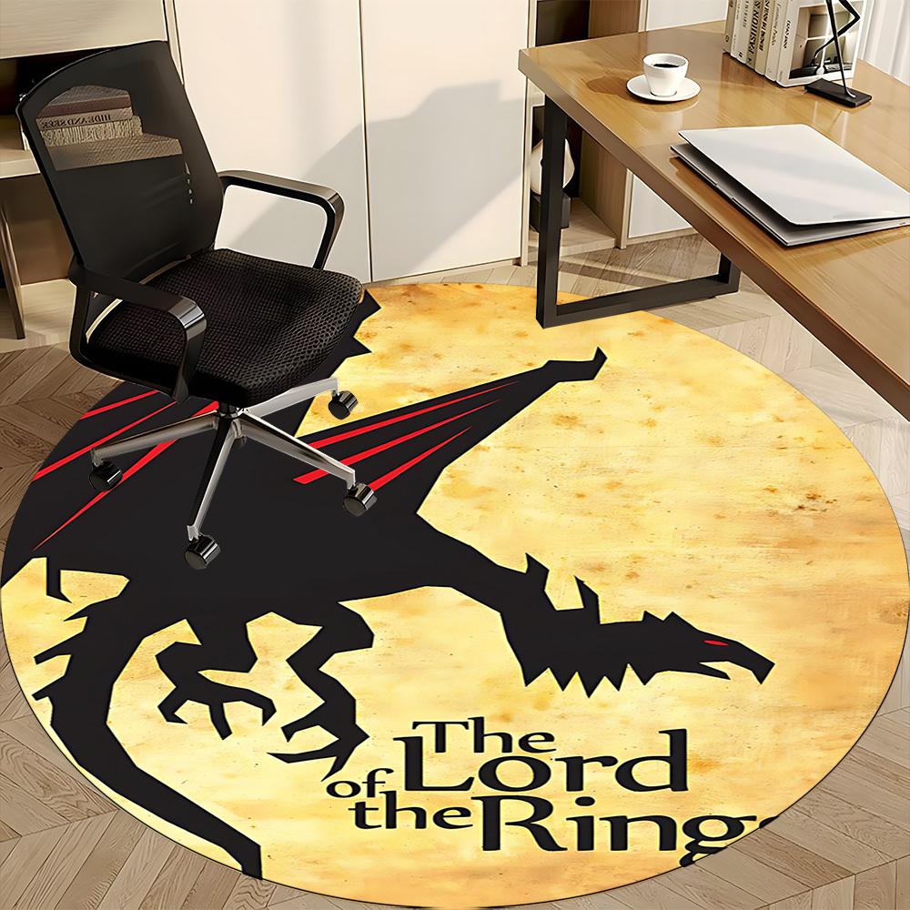1pc The Lord of the Rings Office Round Area Rug, Under Office Chairs Bedroom Living Room Home Decor  A1022190